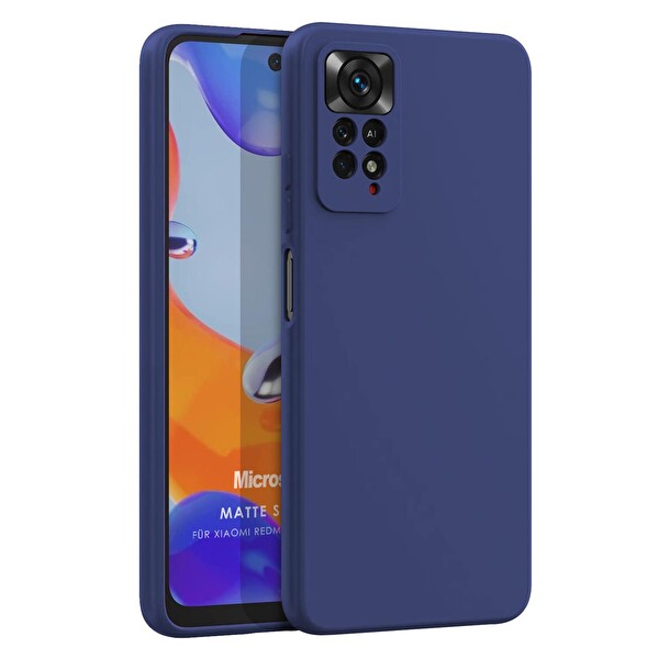 Microsonic Matte Silicone Xiaomi Redmi Note 12 Pro 4g Kılıf Lacivert