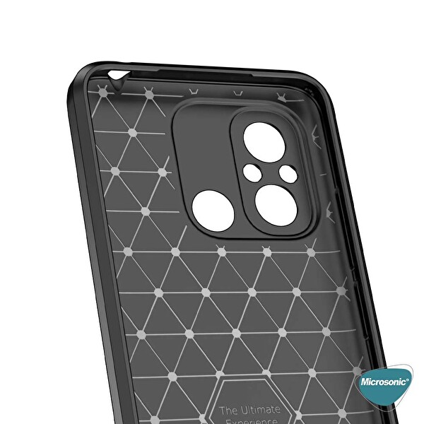 Microsonic Xiaomi Redmi 12c Kılıf Deri Dokulu Silikon Lacivert