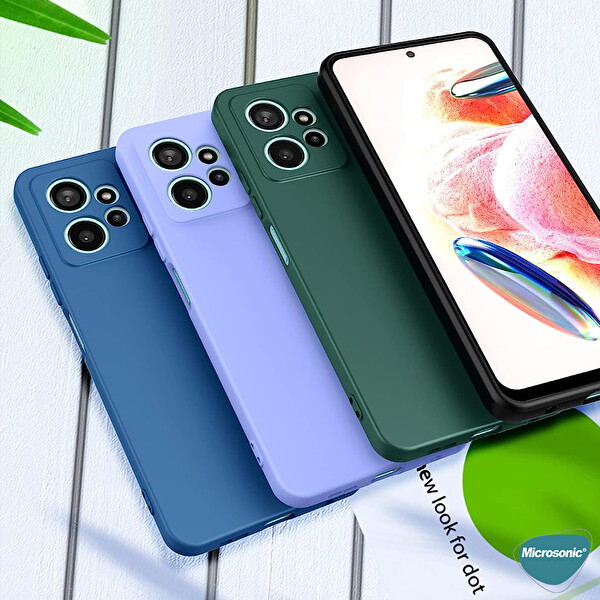 Microsonic Xiaomi Redmi Note 12 4g Kılıf Groovy Soft Siyah
