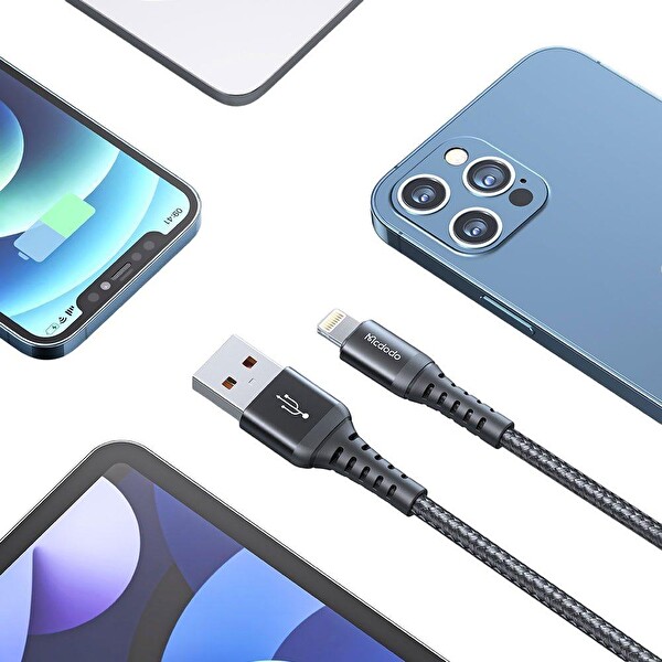 Mcdodo CA-2261 3A Lightning 1 M Siyah Data Şarj Kablosu