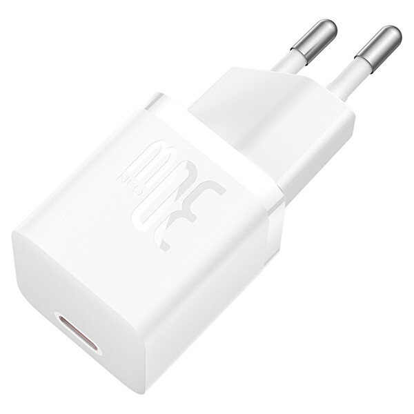 Baseus GAN5 Mini 30 W PD Beyaz Hızlı Şarj Adaptörü