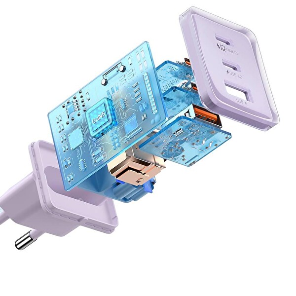 Mcdodo CH-1502 67 W Gan 5 Mini 2xTypeC 1xUSB Girişli Hızlı Şarj Aleti