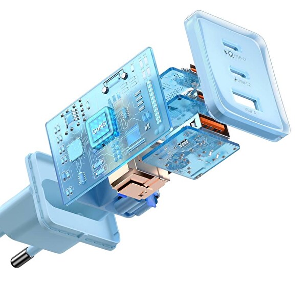 Mcdodo CH-1503 67 W Gan 5 Mini 2xType-C 1xUSB Girişli Hızlı Şarj Aleti