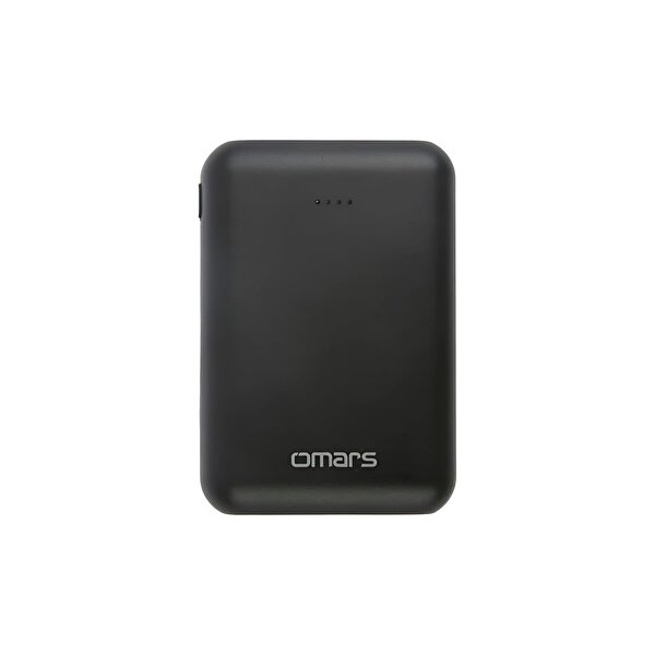Omars Omars 10000 mAh PD 20W Çift Çıkışlı Type-C - USB-A Siyah Mini Powerbank