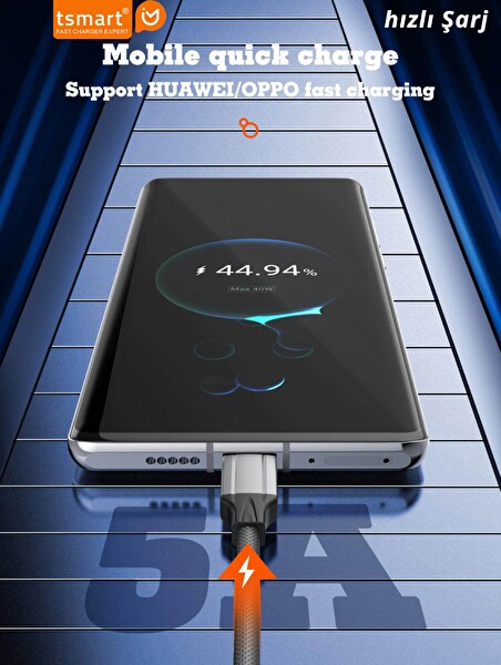 Tsmart TS-C160 65 W Süper Hızlı Type-C To Type-C Şarj Kablosu