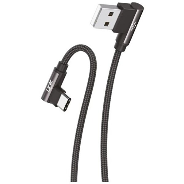 Linktech Linktech K594 USB - Type-C 3A 150 CM Siyah Gaming Metal Başlı Şarj Kablosu