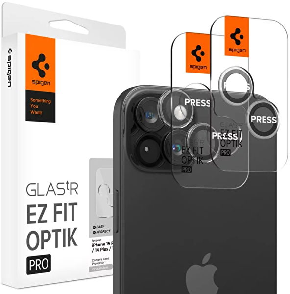 Spigen Iphone 15 Plus Kamera Lens Koruyucu (2 Adet) Crystal Clear