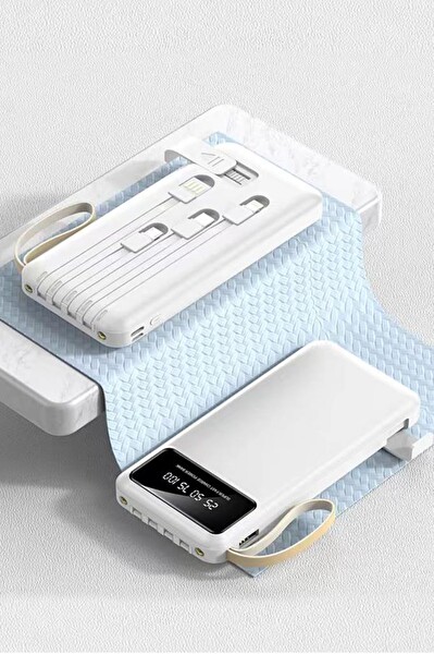 Torima Hızlı Şarj Özellikli 4 Çıkışlı 10.000 mAh Beyaz Powerbank
