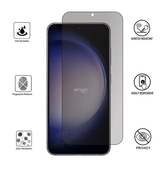 Engo Samsung Galaxy S23 Uyumlu Hayalet Ekran Koruyucu
