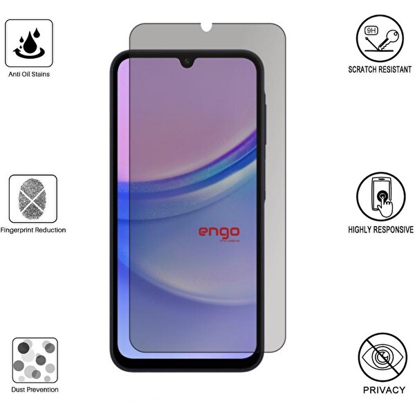 Engo Samsung Galaxy A15 Uyumlu Hayalet Ekran Koruyucu