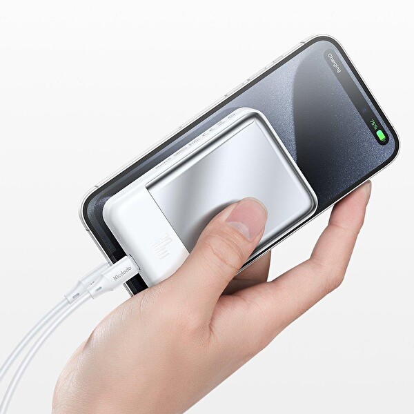 Mcdodo MC-5930 10.000 mAh Magsafe Kablosuz 30W Beyaz Powerbank