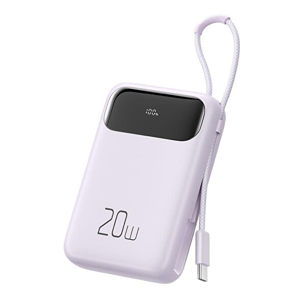Mcdodo MC-3245 10.000 mAh 20W Type-C Şarj Kablolu Mor Powerbank