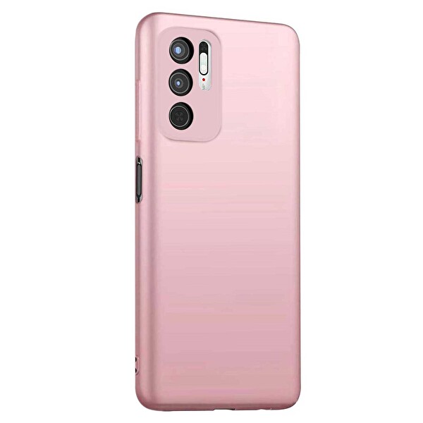 Microsonic Matte Silicone Xiaomi Redmi Note 10 5g Kılıf Rose Gold