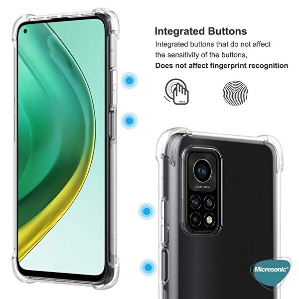Microsonic Xiaomi Mi 10t Pro Kılıf Shock Absorbing Şeffaf