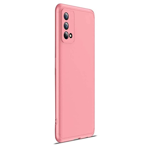 Microsonic Oppo A74 4g Kılıf Double Dip 360 Protective Rose Gold