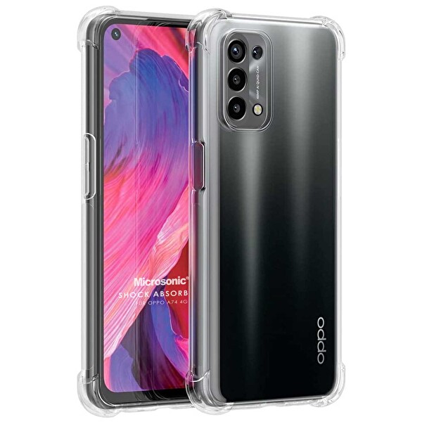 Microsonic Oppo A74 4g Kılıf Shock Absorbing Şeffaf