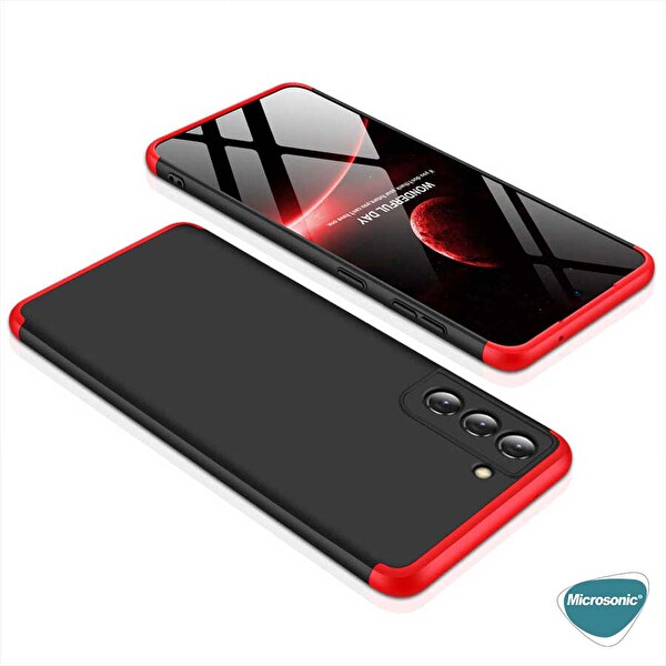 Microsonic Samsung Galaxy S21 Fe Kılıf Double Dip 360 Protective Rose Gold