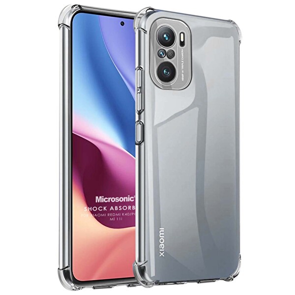 Xiaomi Redmi K40 Kılıf Shock Absorbing Şeffaf