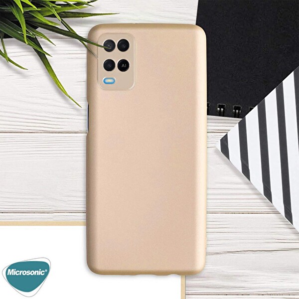 Microsonic Matte Silicone Oppo A54 4g Kılıf Lacivert