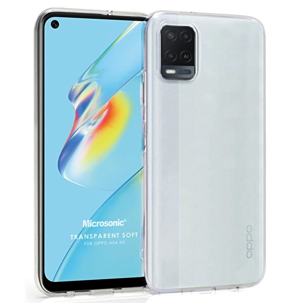 Microsonic Oppo A54 4g Kılıf Transparent Soft Beyaz