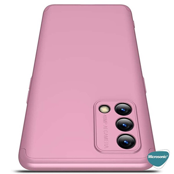 Microsonic Oppo A74 4g Kılıf Double Dip 360 Protective Siyah Mavi