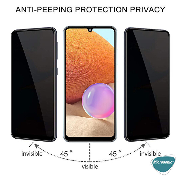 Microsonic Xiaomi Redmi Note 10 Pro Privacy 5d Gizlilik Filtreli Cam Ekran Koruyucu Siyah