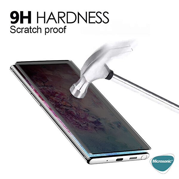 Microsonic Xiaomi Redmi Note 10s Privacy 5d Gizlilik Filtreli Cam Ekran Koruyucu Siyah