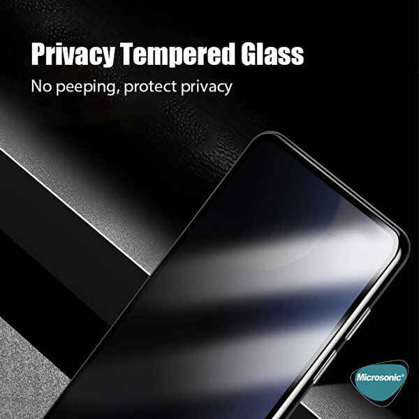Microsonic Xiaomi Redmi 10 5g Privacy 5d Gizlilik Filtreli Cam Ekran Koruyucu Siyah