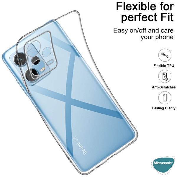 Microsonic Xiaomi Poco X5 5g Kılıf Transparent Soft Şeffaf