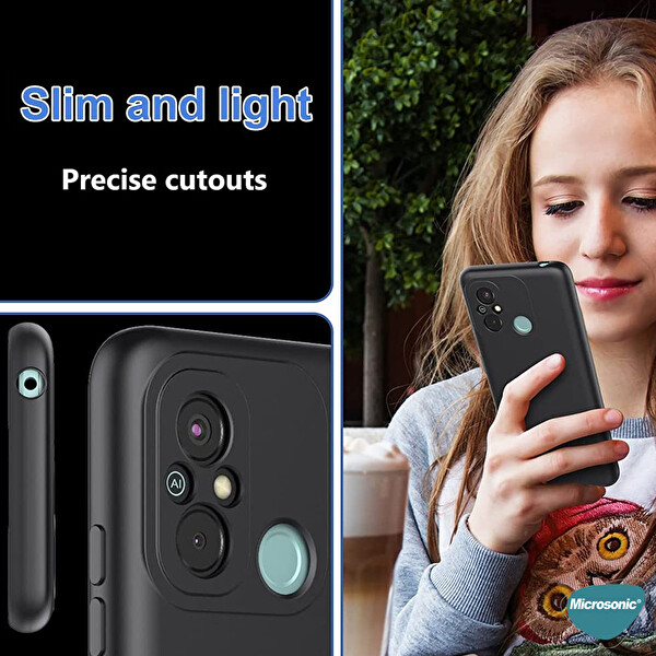 Microsonic Matte Silicone Xiaomi Redmi 12c Kılıf Gold