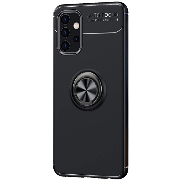 Microsonic Samsung Galaxy A32 5g Kılıf Kickstand Ring Holder Siyah