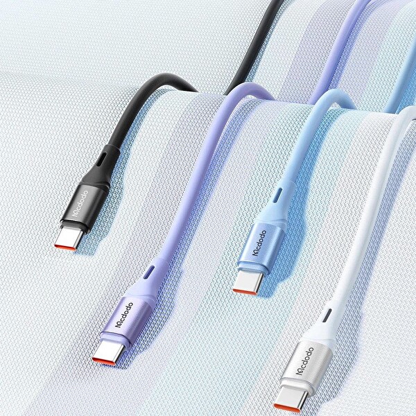 Mcdodo CA-2214 Type-C Type-C 65W 3A Hızlı 1.2 M Mavi Data Şarj Kablo