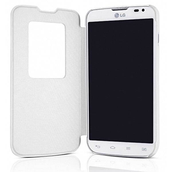 LG L70 Kasalı Kapaklı Orjinal Flip Cover Kılıf - Beyaz - CCF-400 AGEUWH