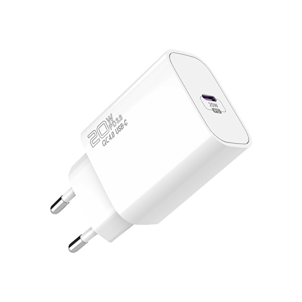 S-Link SL-EC62TP Type-C 20W PD3.0 Quick Charge QC4.0 Kablo ve Ev Şarj Adaptör