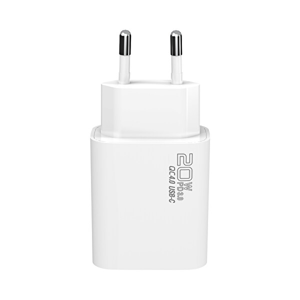 S-Link SL-EC62TP Type-C 20W PD3.0 Quick Charge QC4.0 Kablo ve Ev Şarj Adaptör