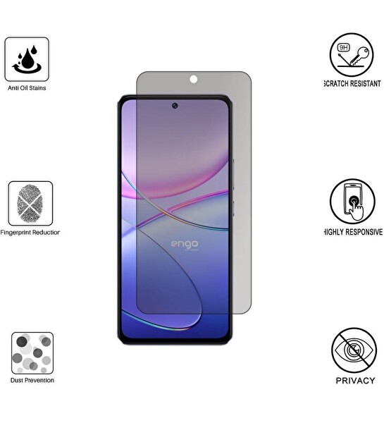 Engo Xiaomi Poco C61 Uyumlu Hayalet Şeffaf Ekran Koruyucu