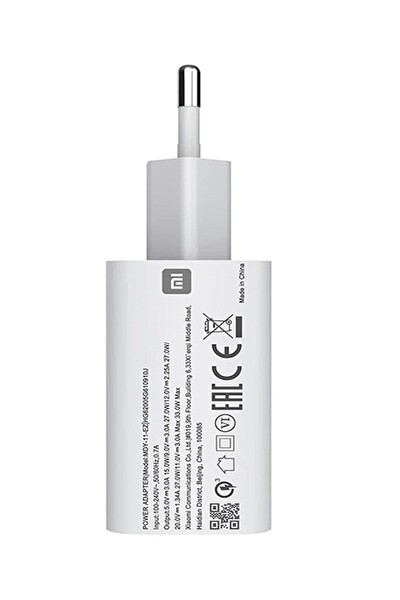 Xiaomi 33W Type-C Turbo Şarj Aleti Başlık ve MDY-11-EZ Şarj Kablosu