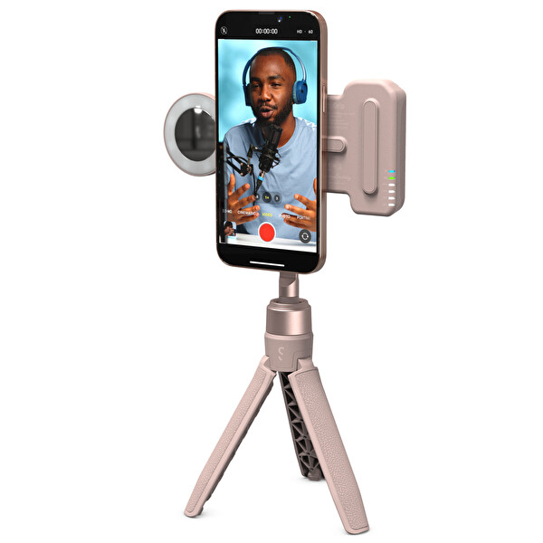 Shiftcam SnapGrip Toz Pembe Magsafe Powerbank Özellikli Fotoğraf Video Vlog Çekim Seti