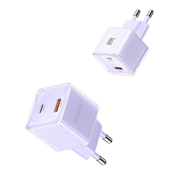 Mcdodo CH-4153 33W GaN Type-C USB Girişli Hızlı Şarj Aleti Mor