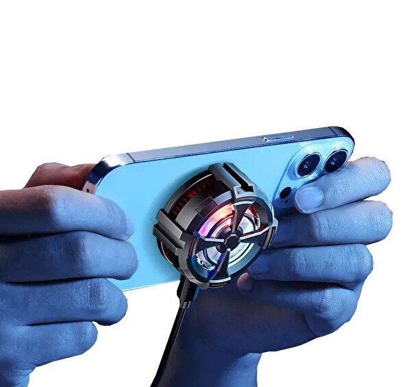 Hadron HDX4377 Magsafe Rgb Işıklı Klipsli Radyatörlü Telefon Soğutucu Fan