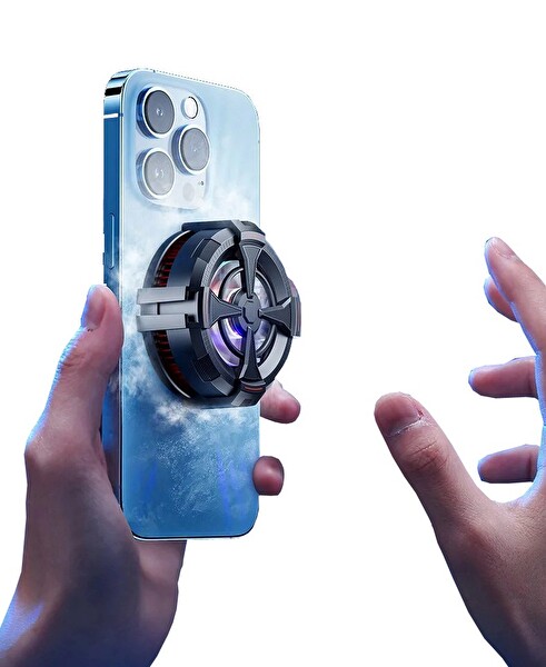 Hadron HDX4377 Magsafe Rgb Işıklı Klipsli Radyatörlü Telefon Soğutucu Fan
