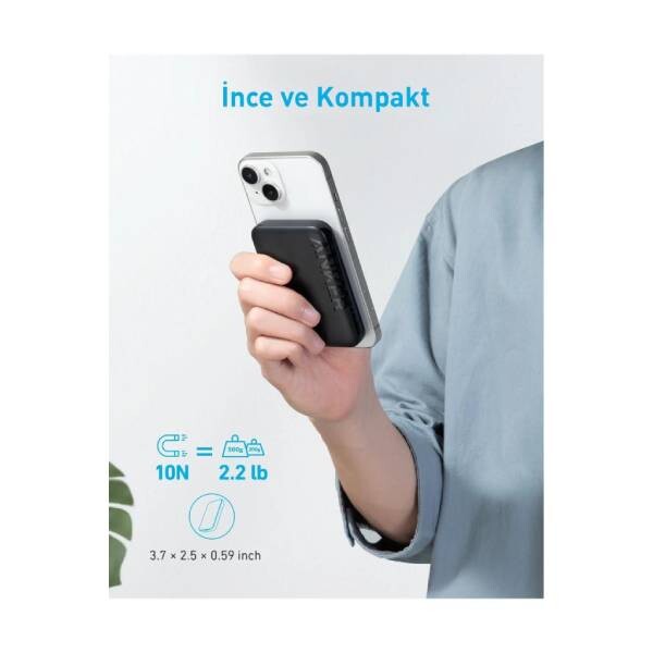 Anker 321 MagGo Battery (PowerCore 5K) B2B - Beyaz