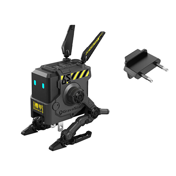 GravaStar Alpha65 Gri Robot Figürlü 65W Hızlı Şarj Adaptörü