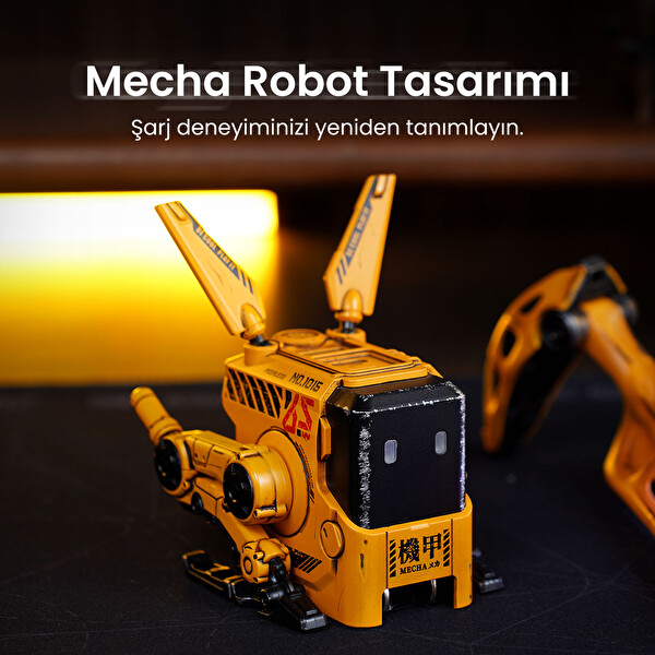 GravaStar Alpha65 Özel Seri Robot Figürlü Sarı 65W Hızlı Şarj Adaptörü