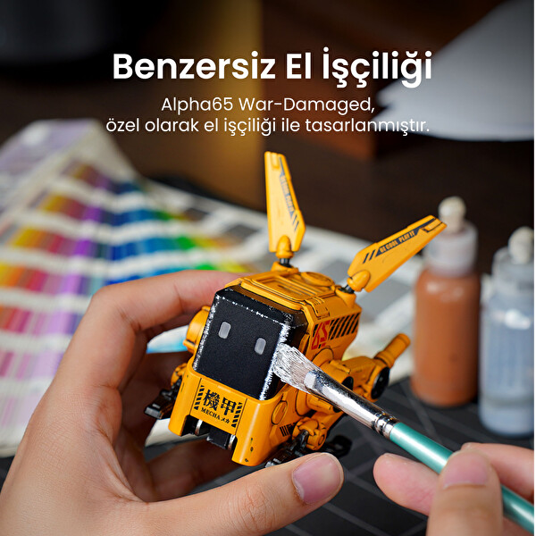 GravaStar Alpha65 Özel Seri Robot Figürlü Sarı 65W Hızlı Şarj Adaptörü