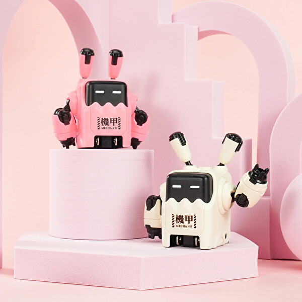 GravaStar Delta35 Pembe Robot Figürlü 35W Hızlı Şarj Adaptörü