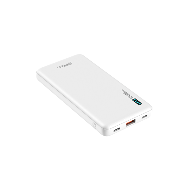 Pell F20 Taşınabilir 10.000 mAh Beyaz Powerbank