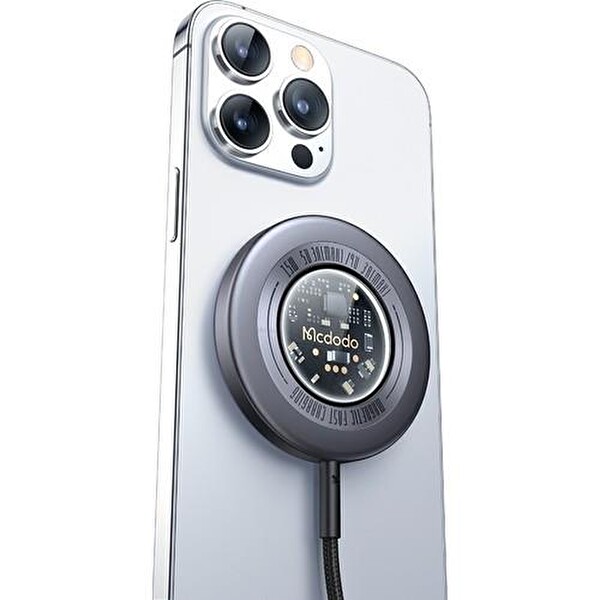 Mcdodo CH-2330 15 W Magsafe Hızlı Şarj Cihazı Koyu Gri