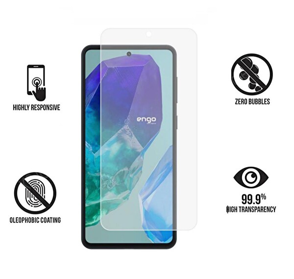 Engo Samsung Galaxy M55 5G Mat Ekran Koruyucu Şeffaf