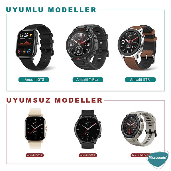 Microsonic Amazfit Gtr 47mm Manyetik Usb Şarj Kablosu Siyah